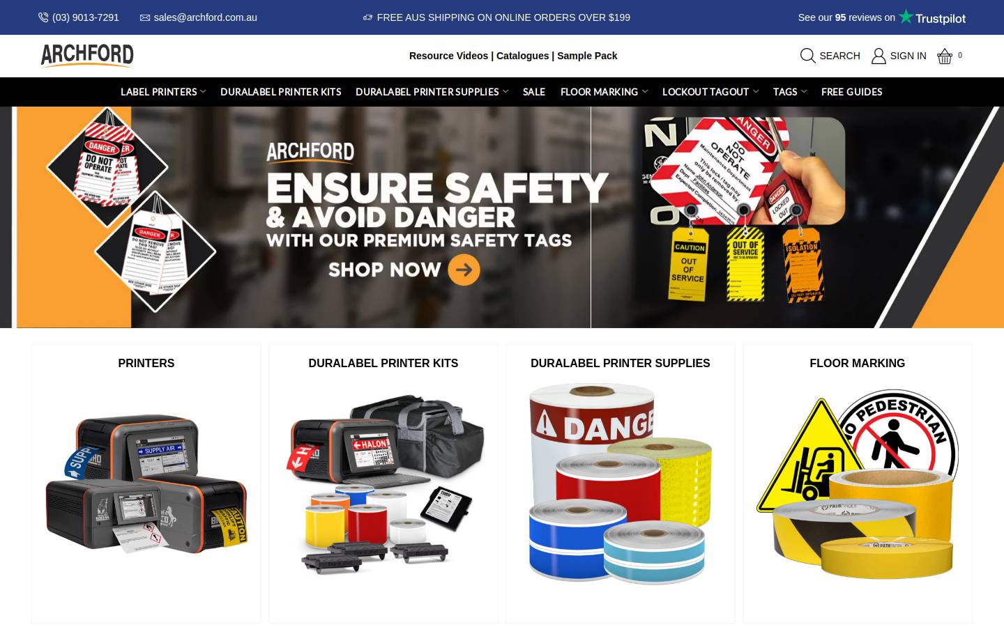 Archford homepage screenshot