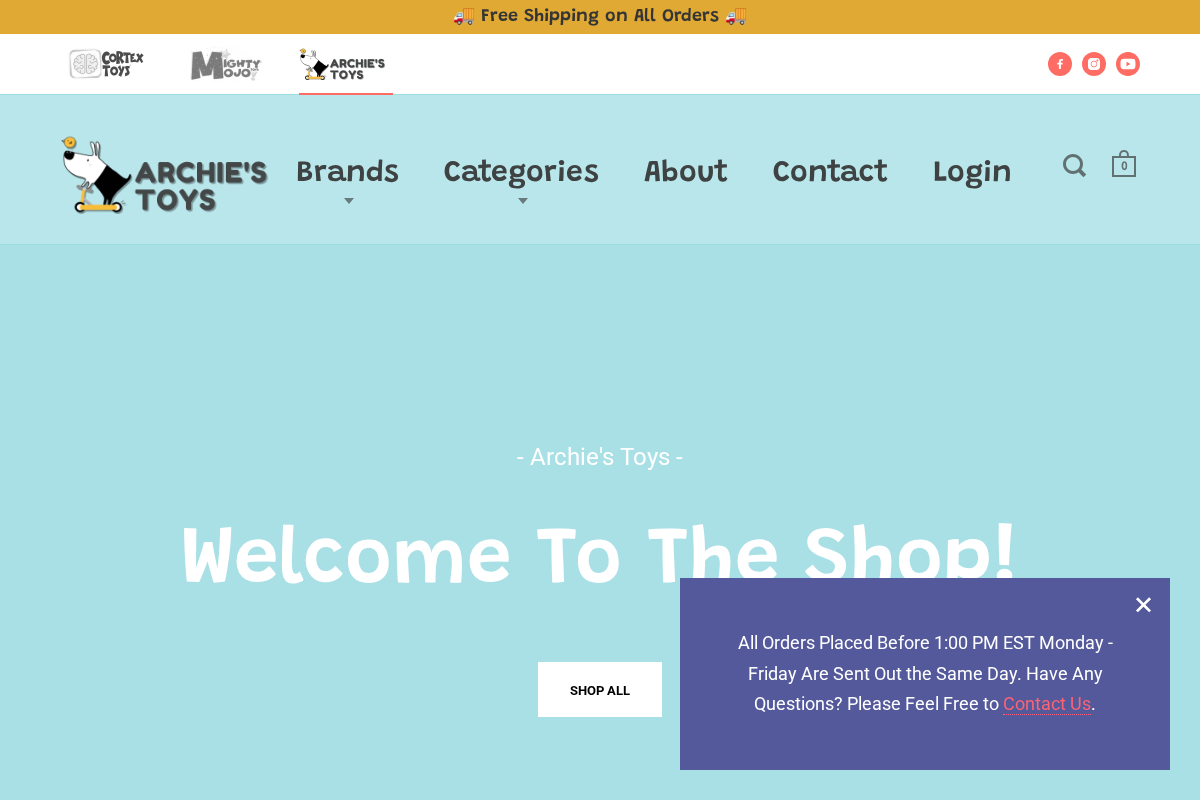 archiestoys.com homepage screenshot