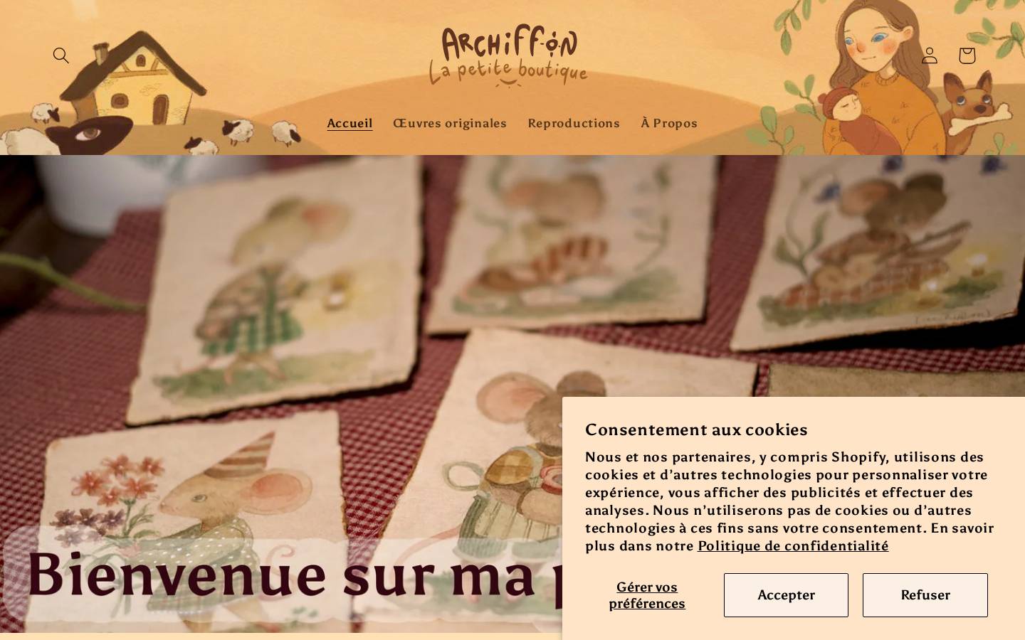archiffon.com homepage screenshot