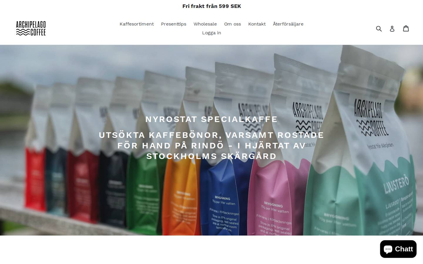 archipelago.coffee homepage screenshot