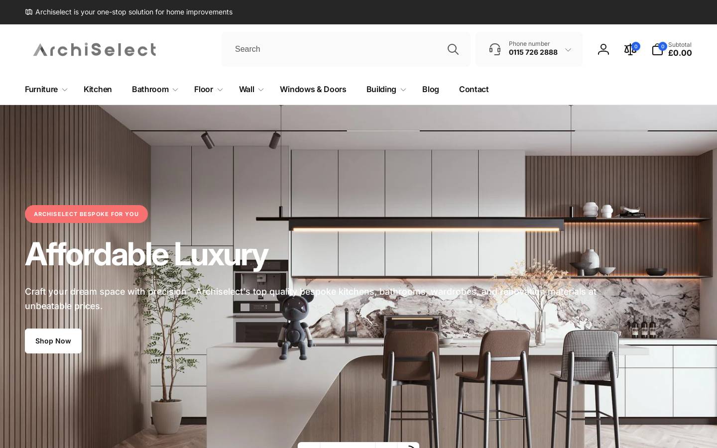 archiselect.com homepage screenshot