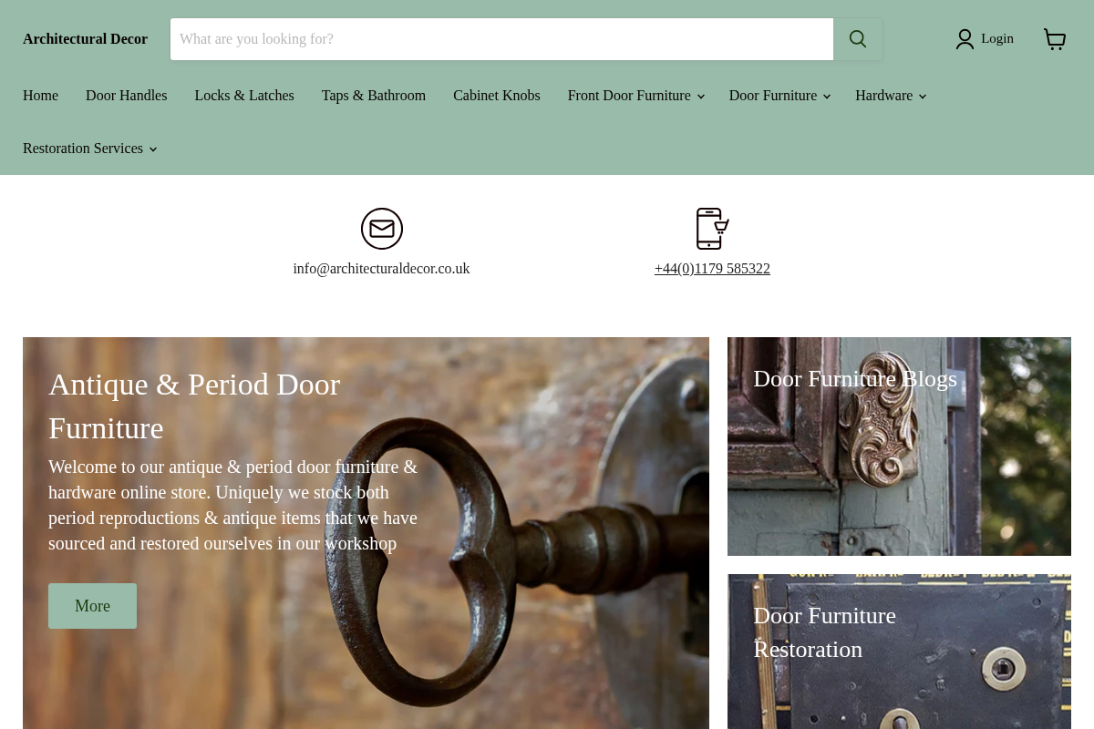 Architectural Decor homepage screenshot