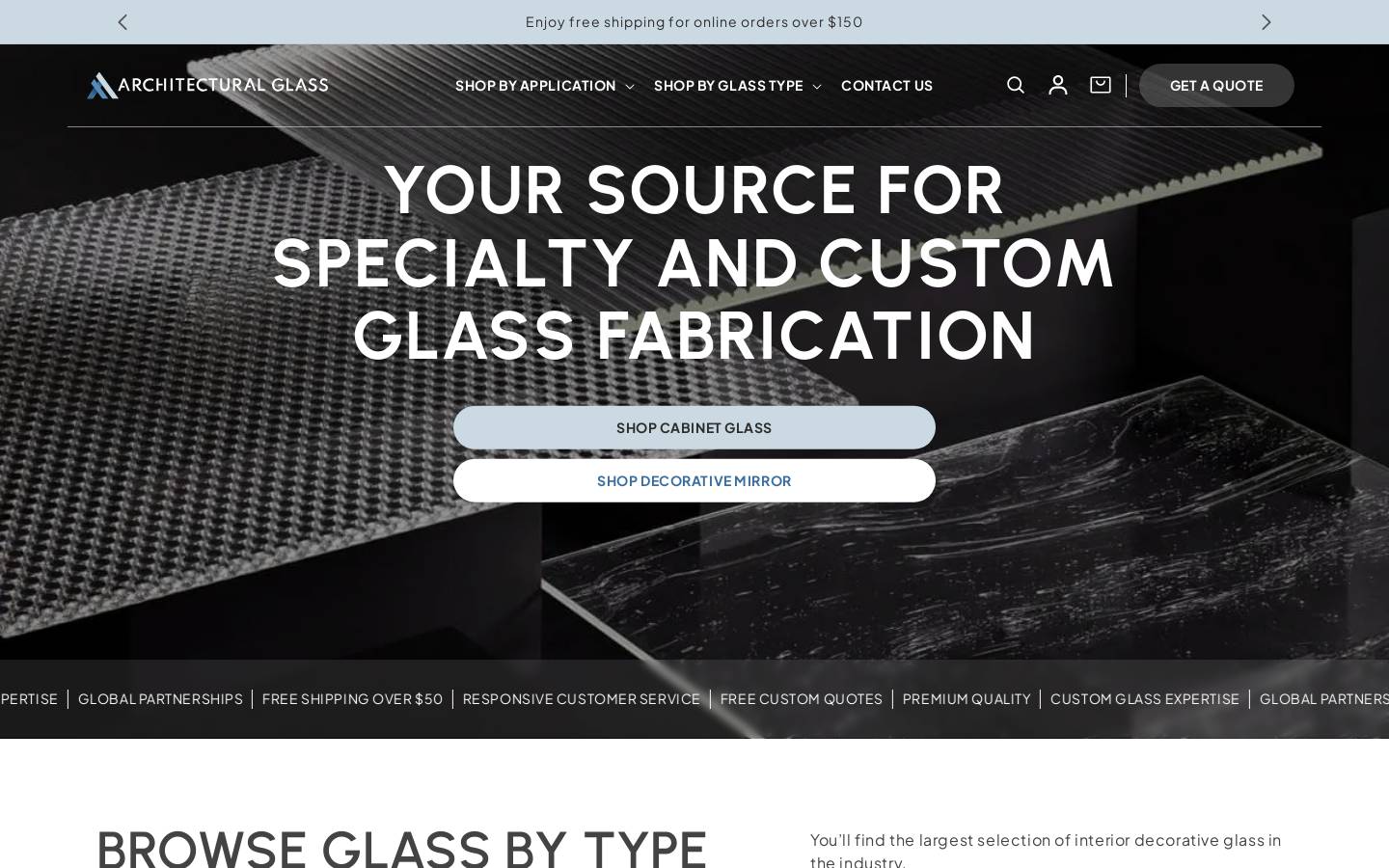 architecturalglass.com homepage screenshot