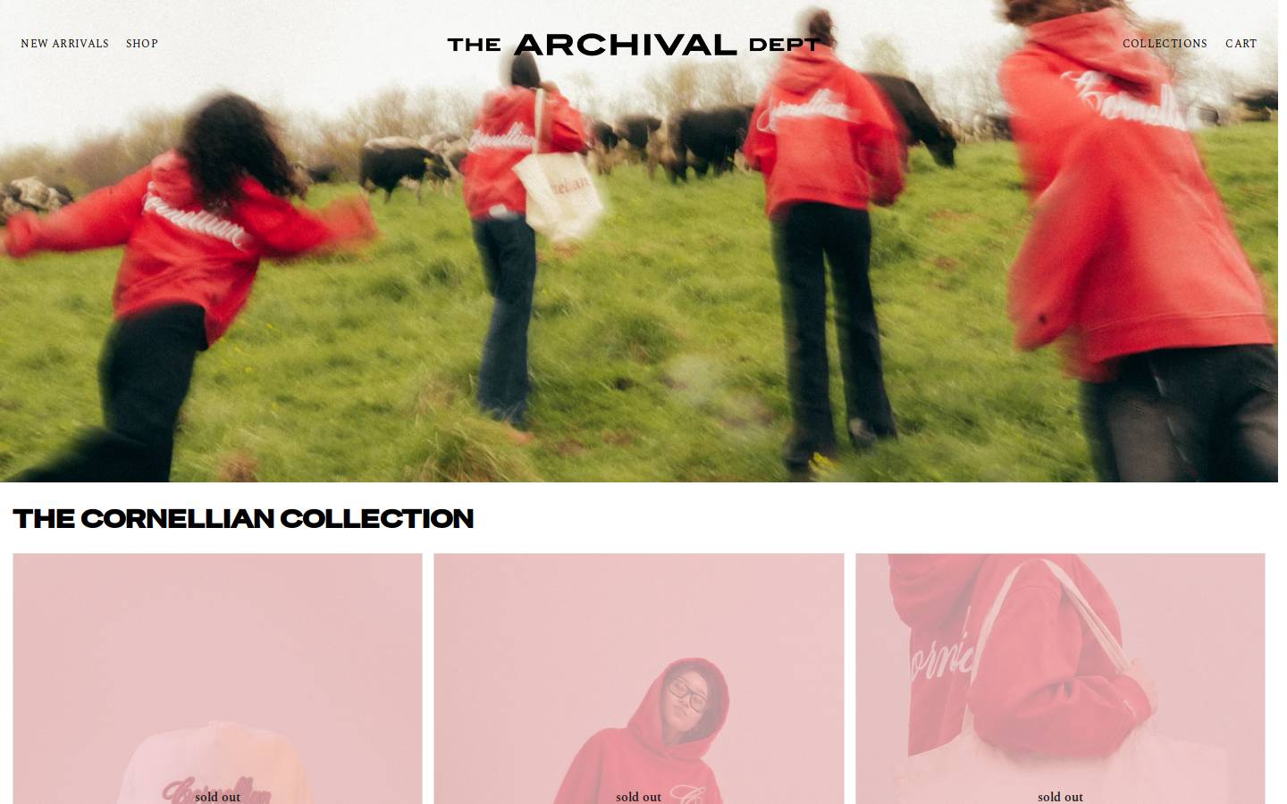 archivaldepartment.com homepage screenshot