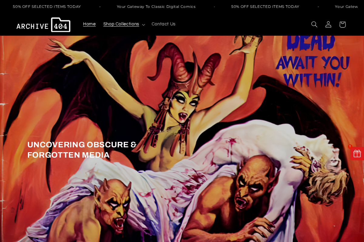 Archive 404 homepage screenshot