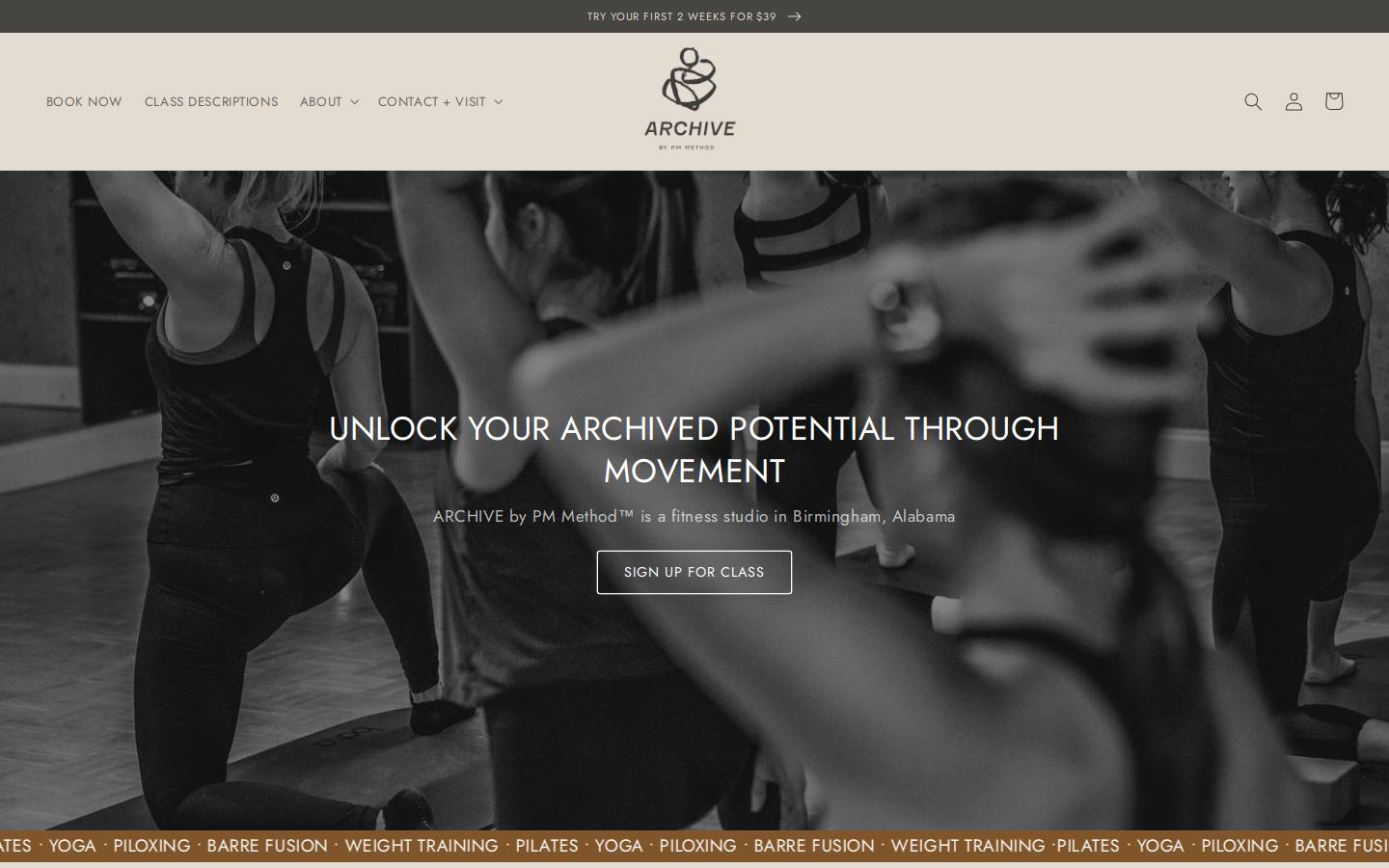 archivebhm.com homepage screenshot