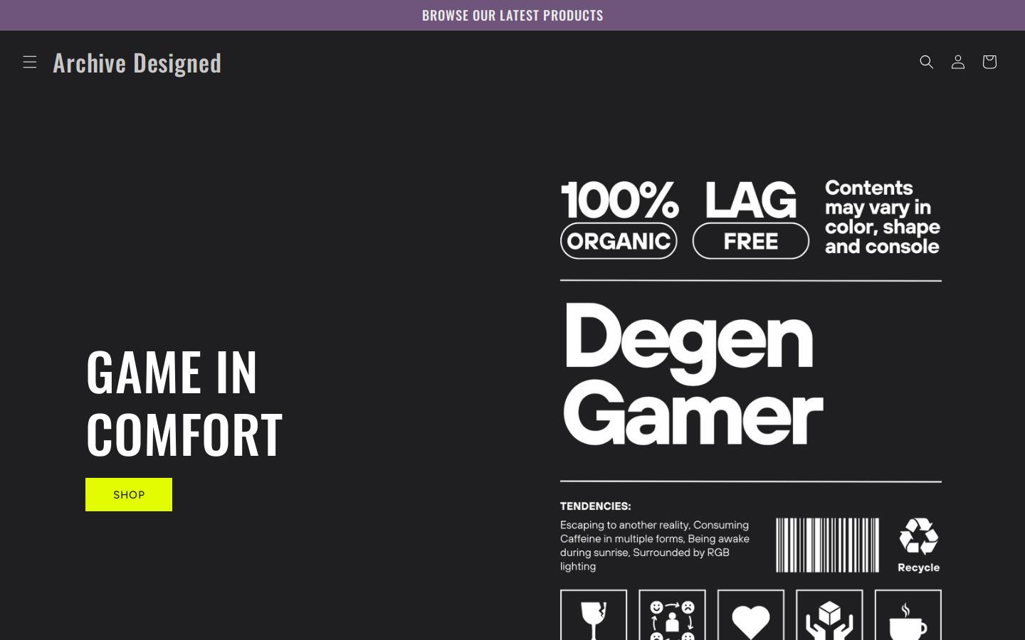 archivedesigned.com homepage screenshot