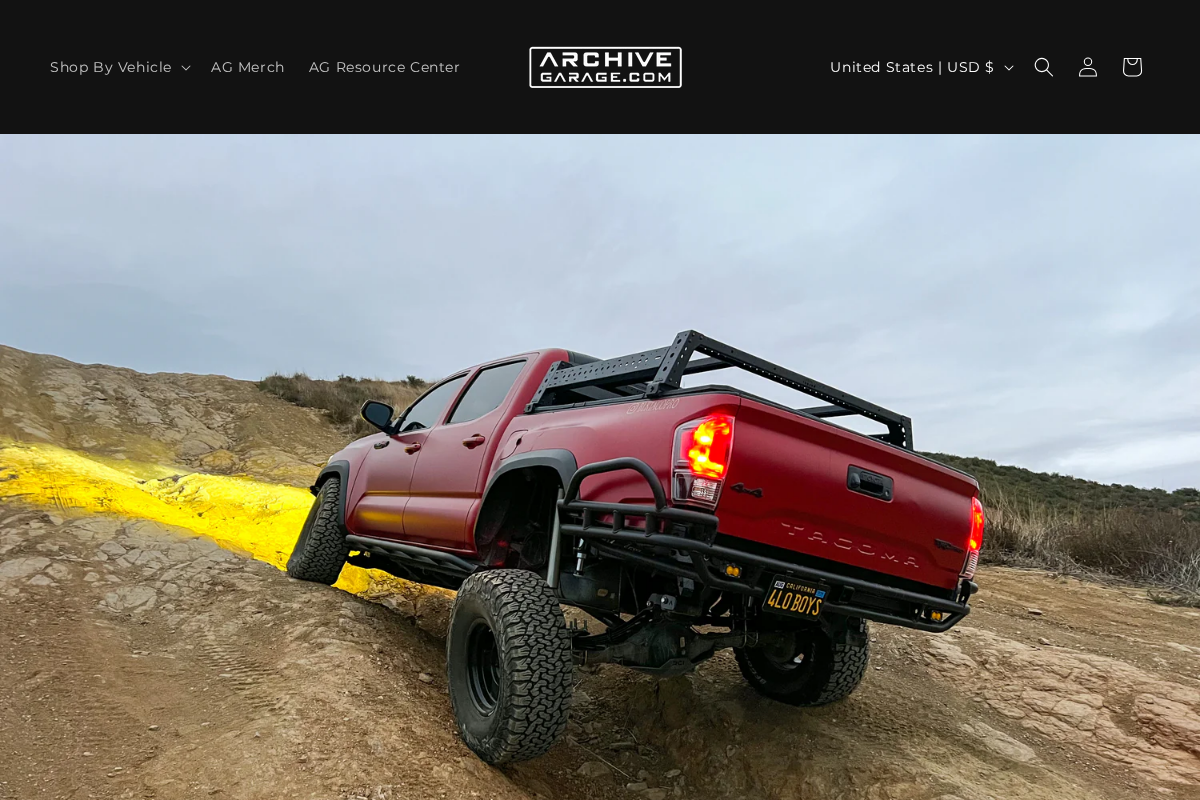 Archive Garage homepage screenshot