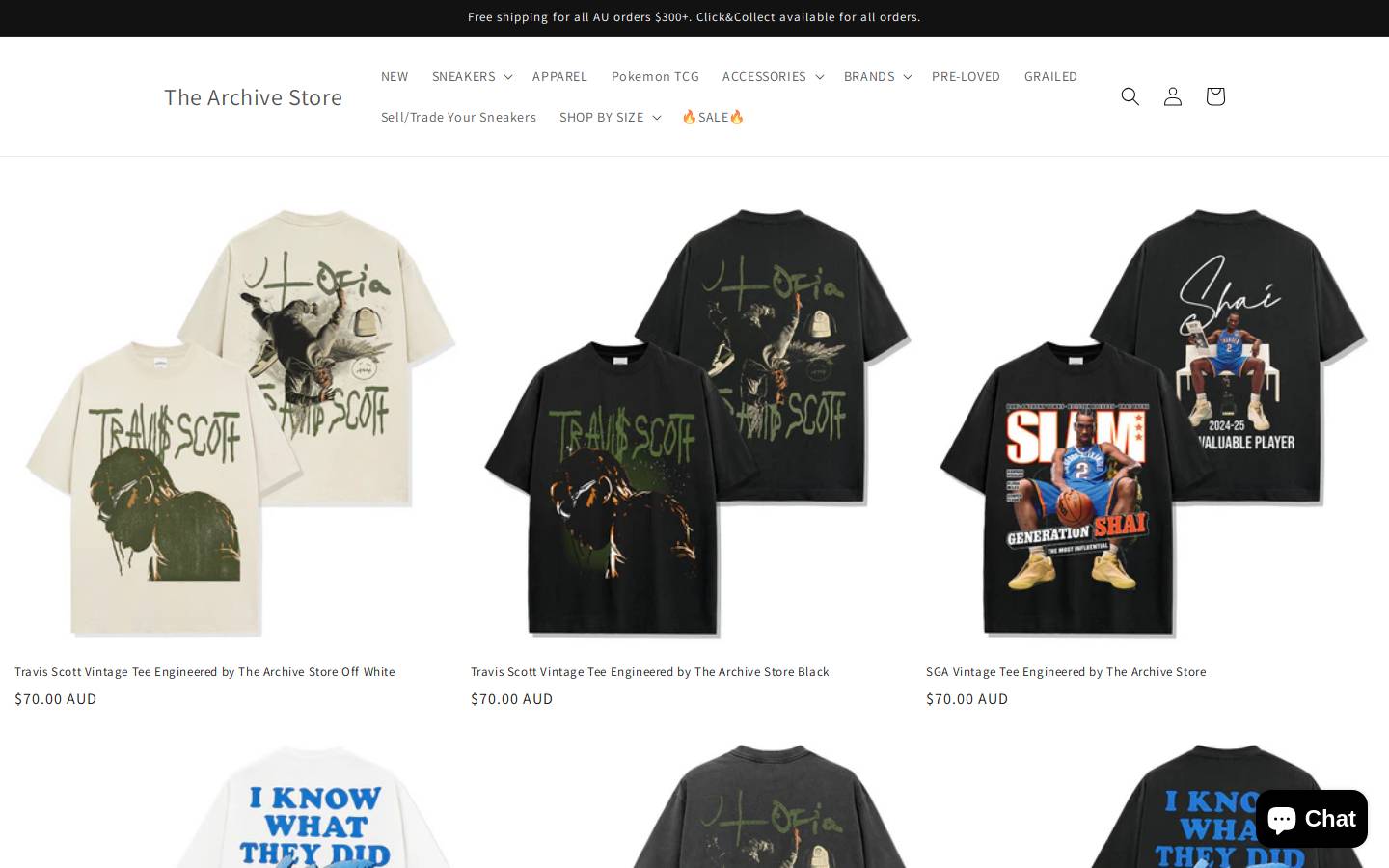 archivestore.com.au homepage screenshot