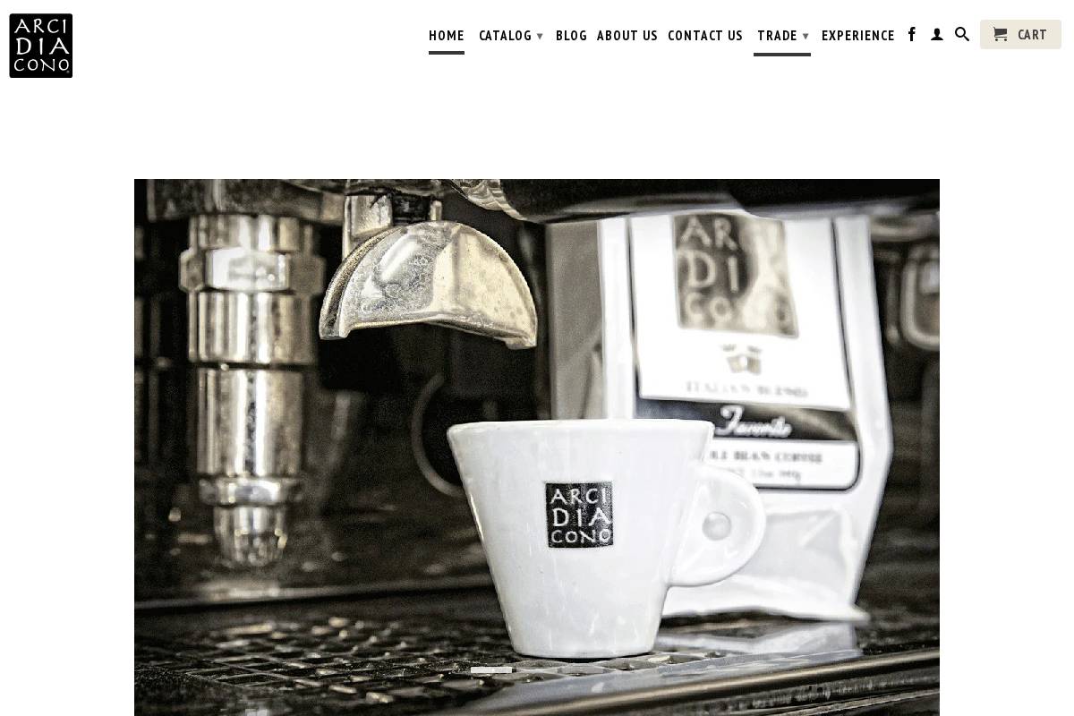 arcicoffee.com homepage screenshot