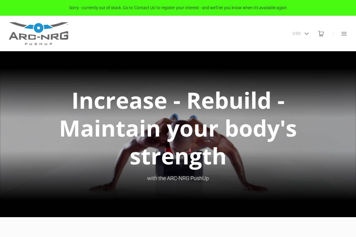 arcnrg.com homepage screenshot