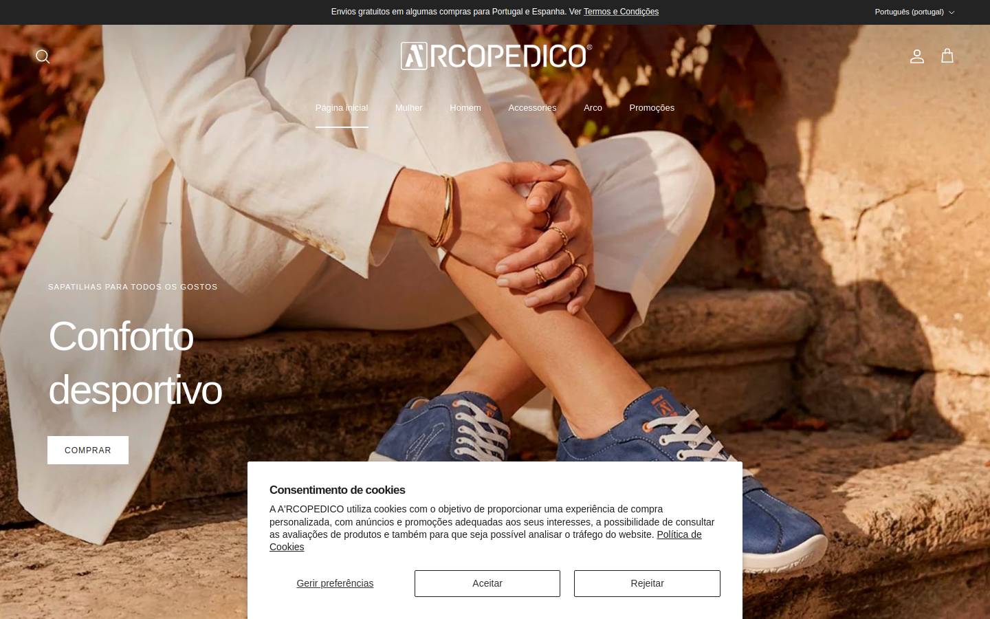 arcopedico.com homepage screenshot