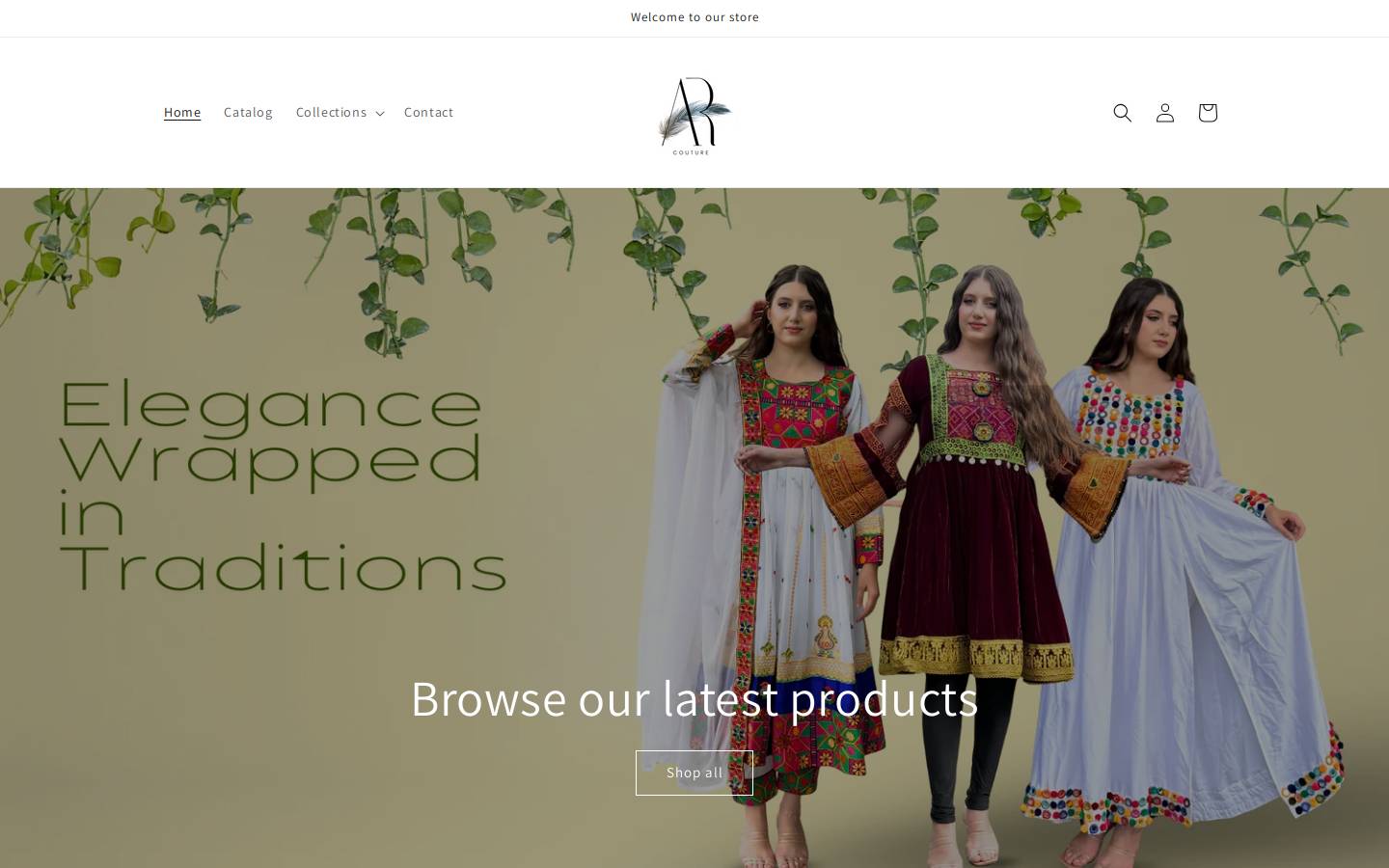 arcouture.co.uk homepage screenshot
