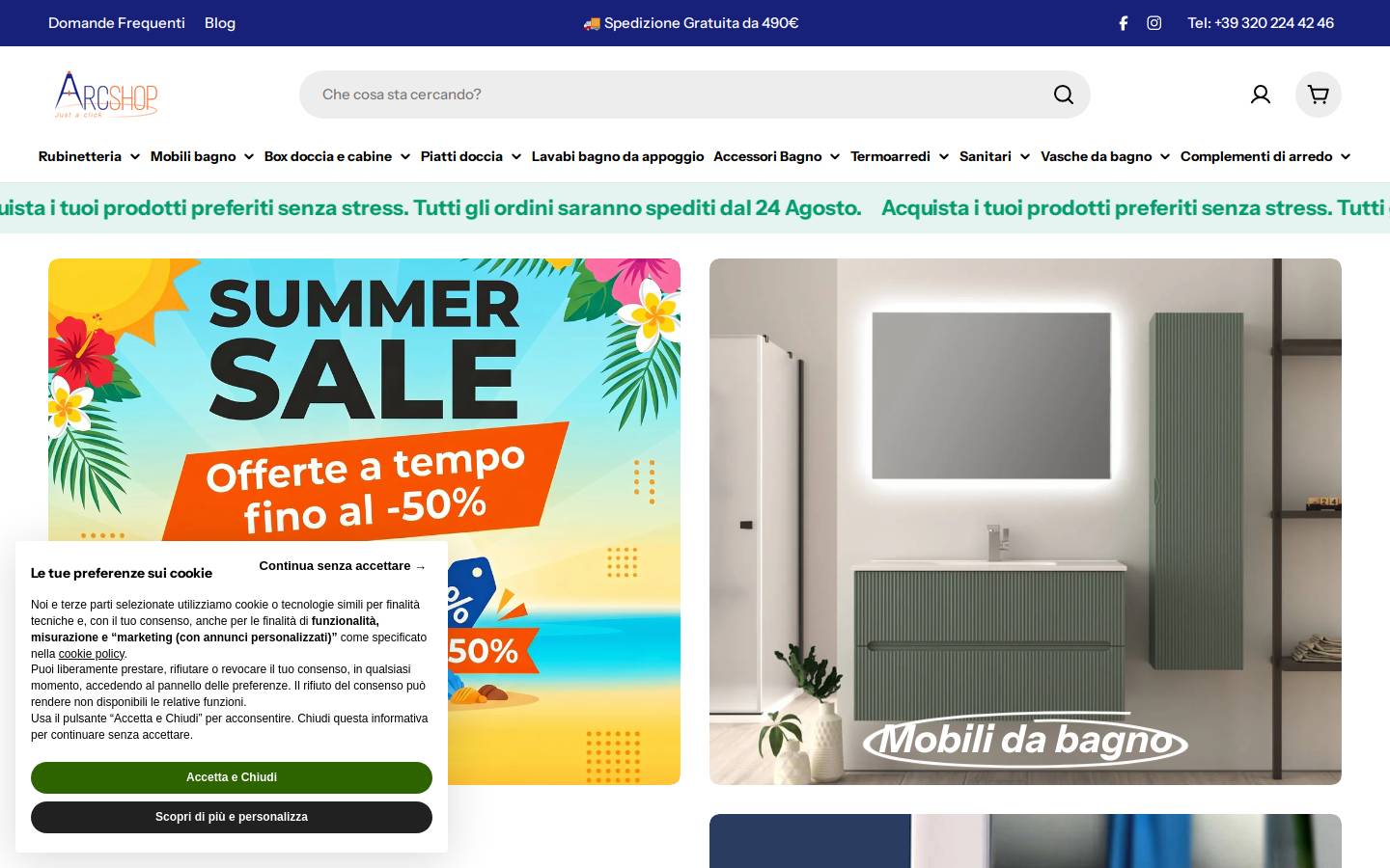 Arcshop homepage screenshot