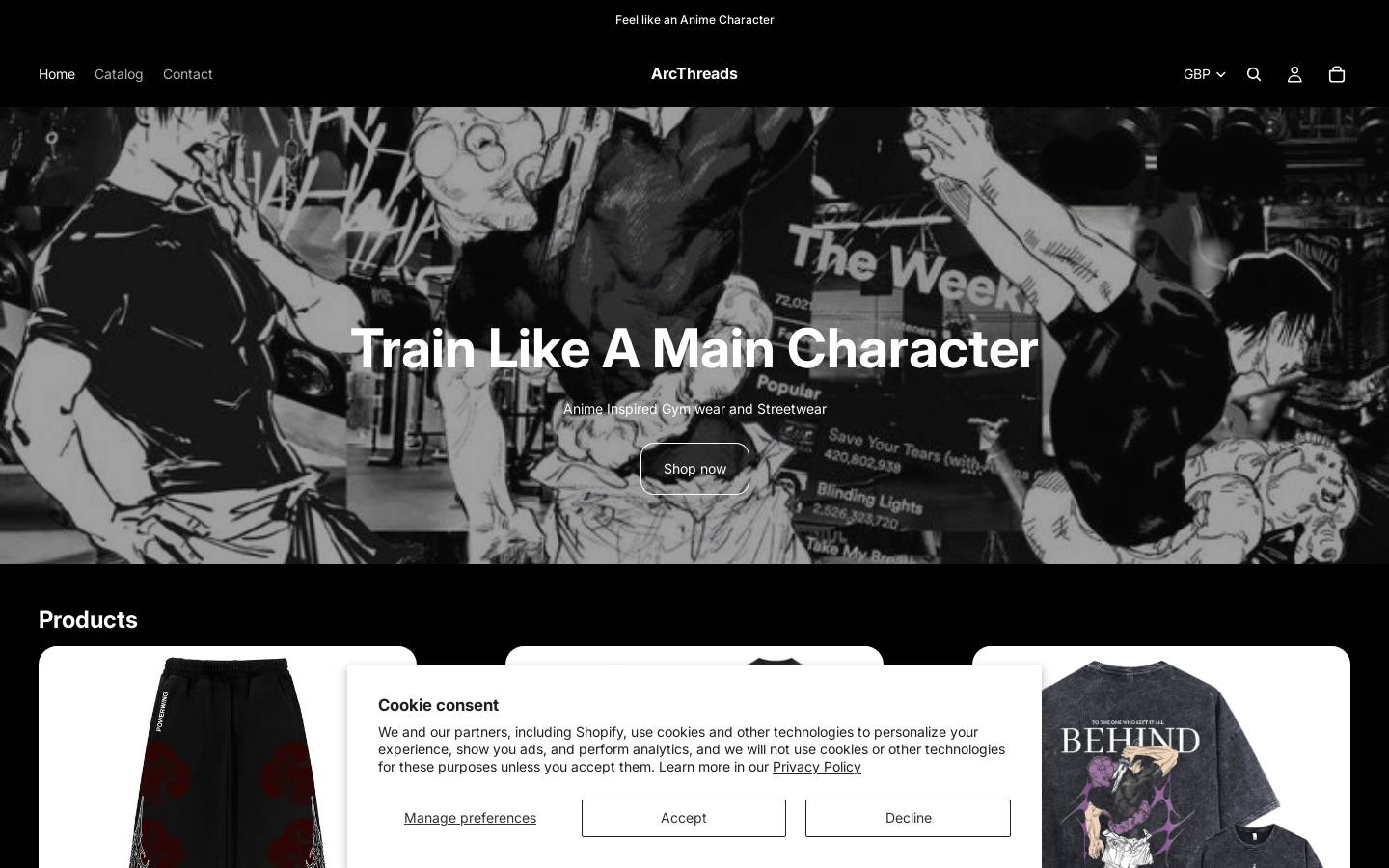 arcthreads.com homepage screenshot