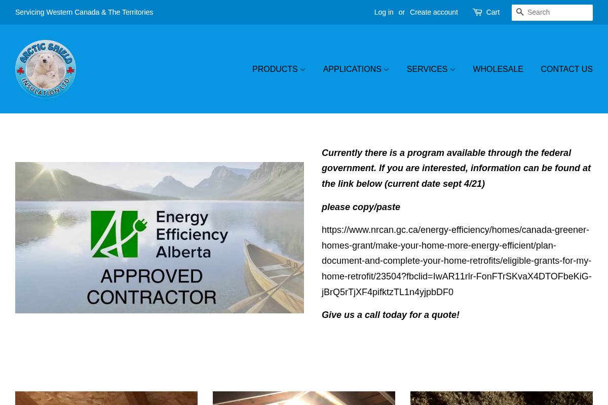 arctic-shield.ca homepage screenshot