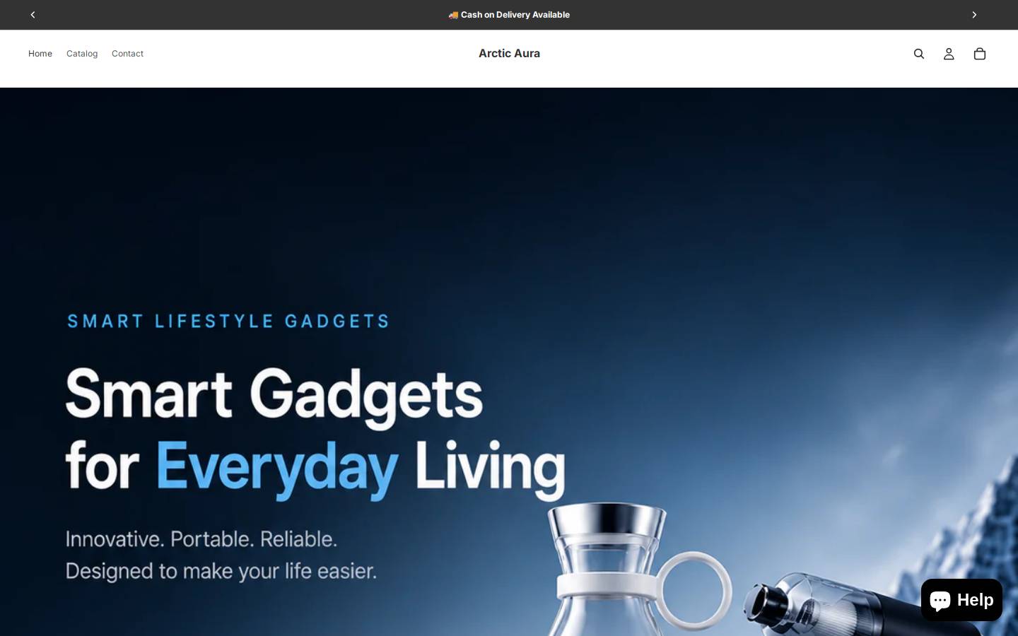 arcticaura.in homepage screenshot