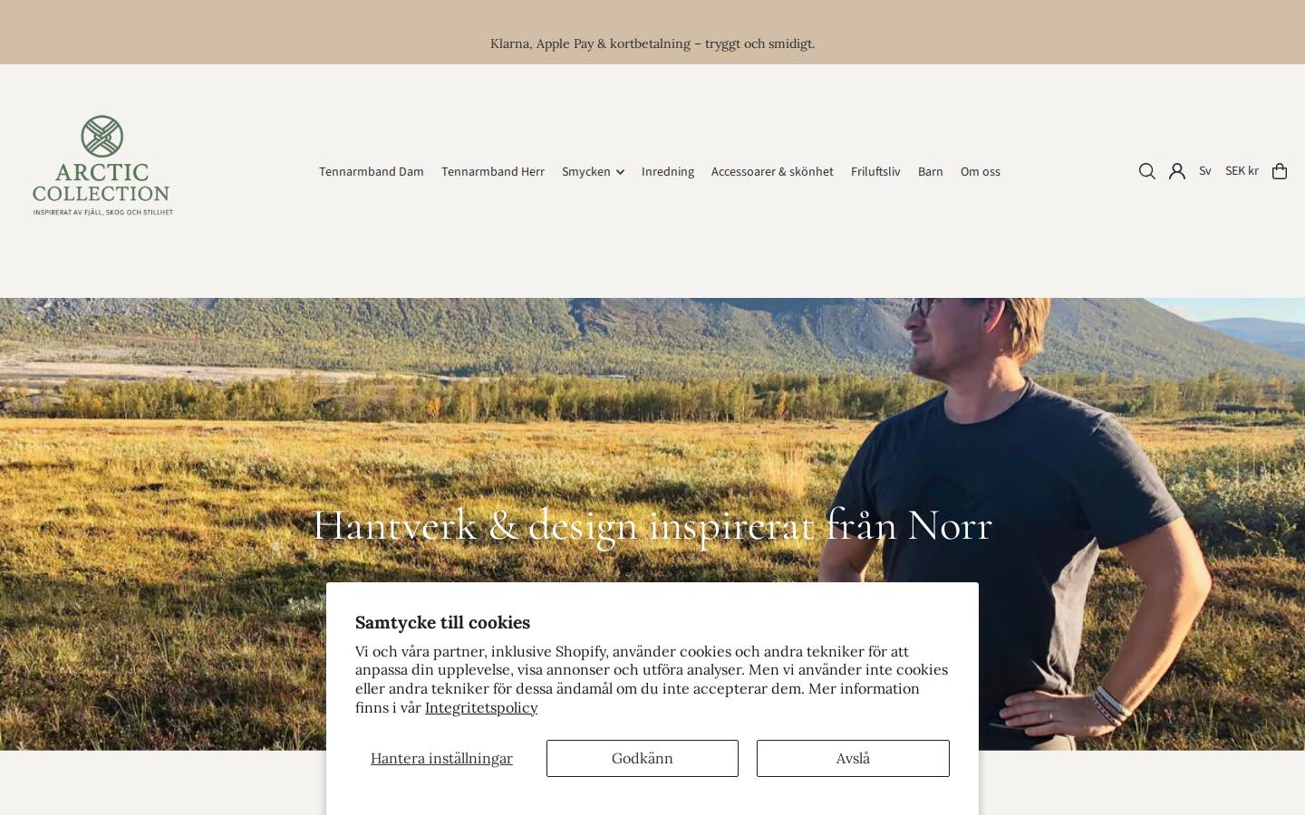 arcticcollection.com homepage screenshot