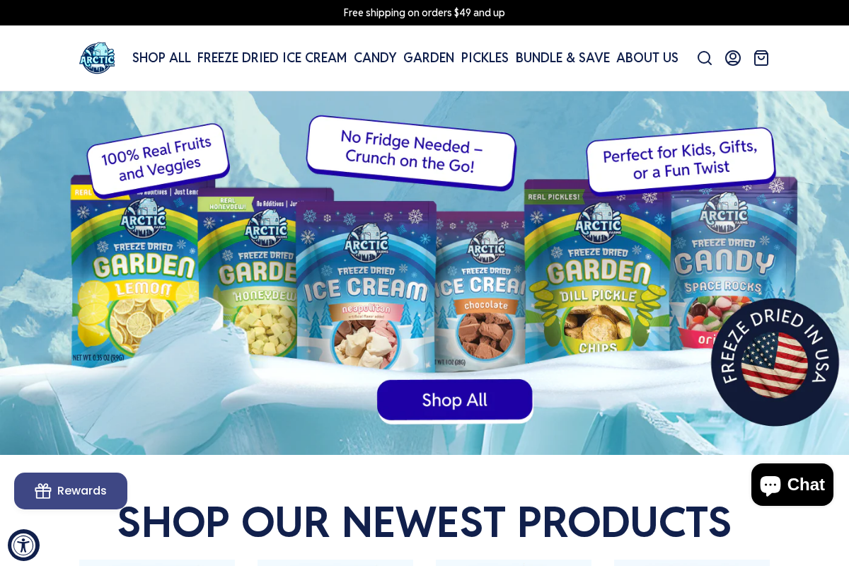 Arcticfarms homepage screenshot