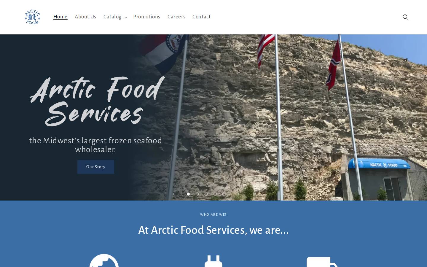 arcticfoodservices.com homepage screenshot