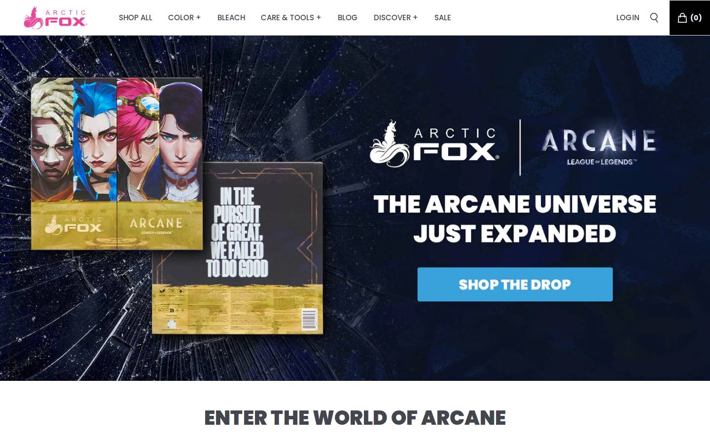 arcticfoxhaircolor.com homepage screenshot