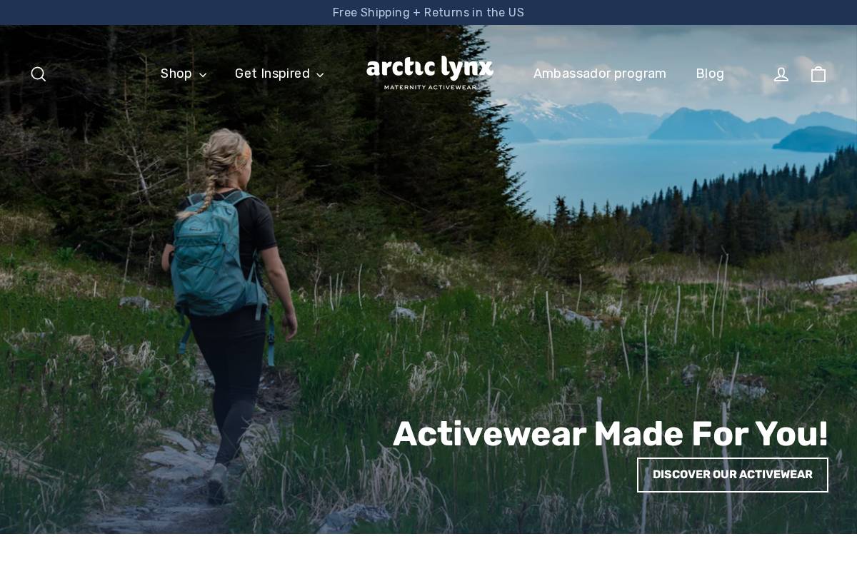 arcticlynxmaternity.com homepage screenshot