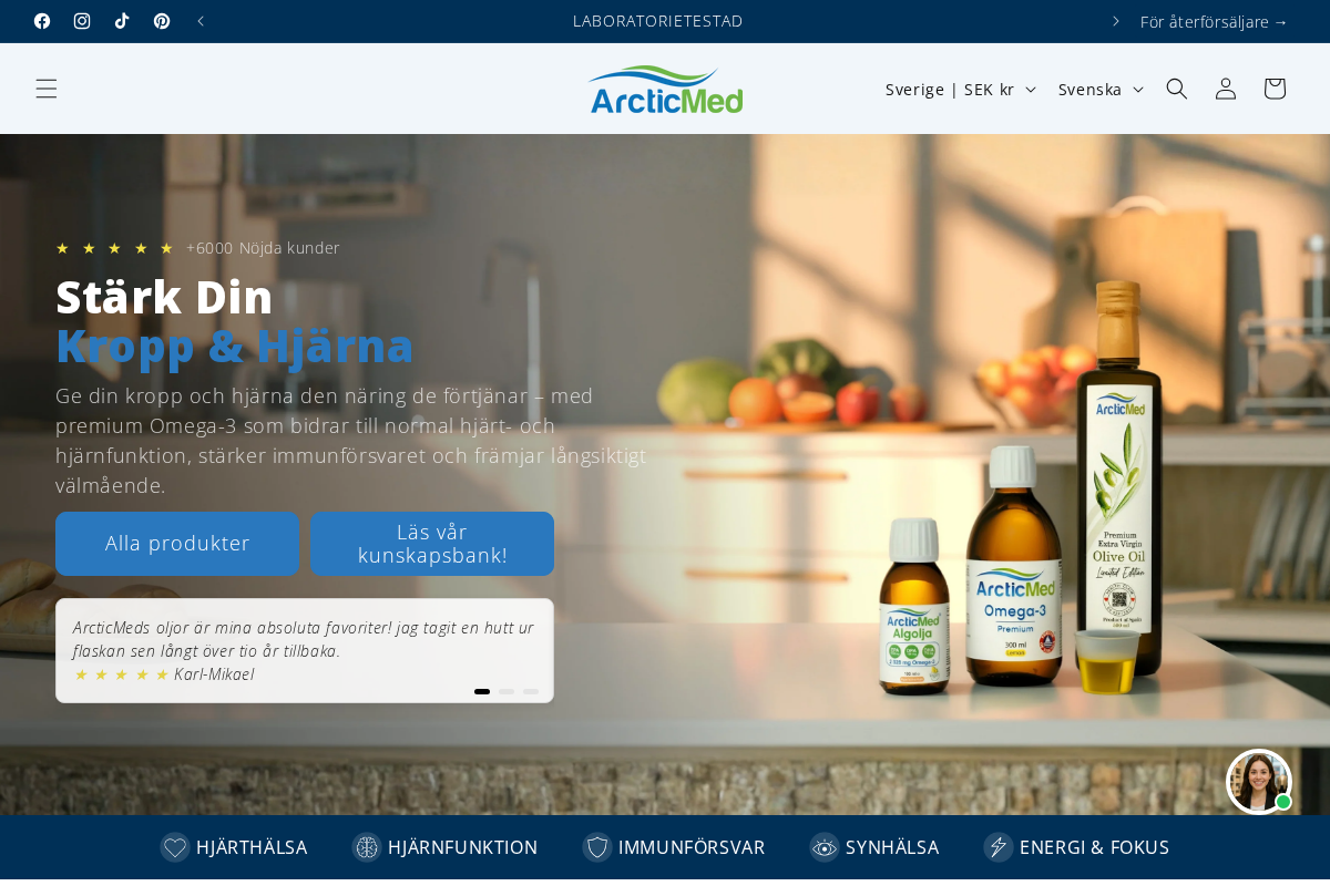 Arcticmed homepage screenshot