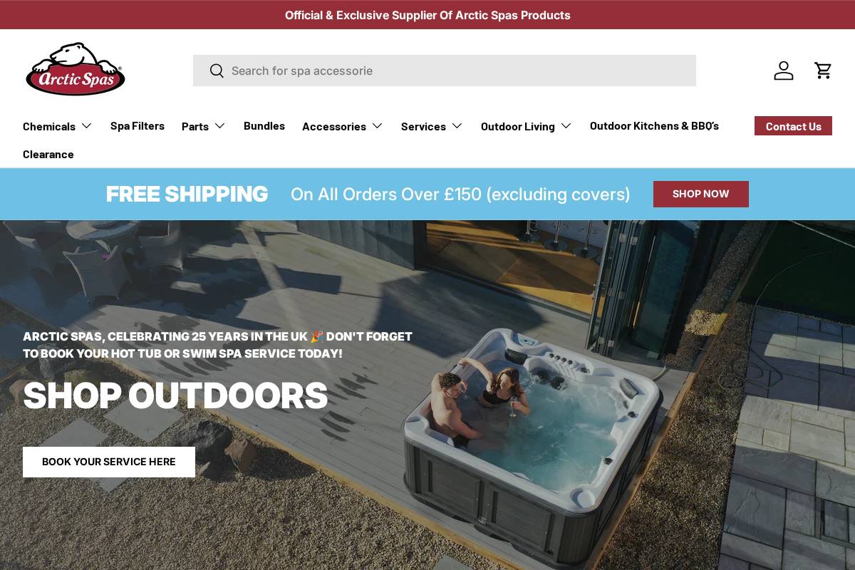 Arcticoutdoors homepage screenshot