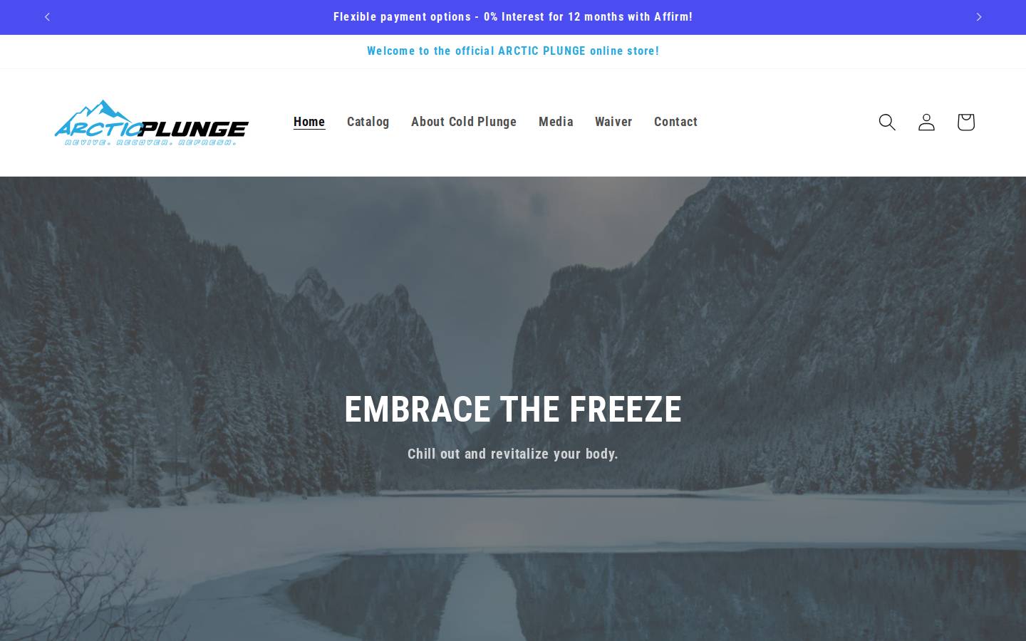 arcticplunge.net homepage screenshot