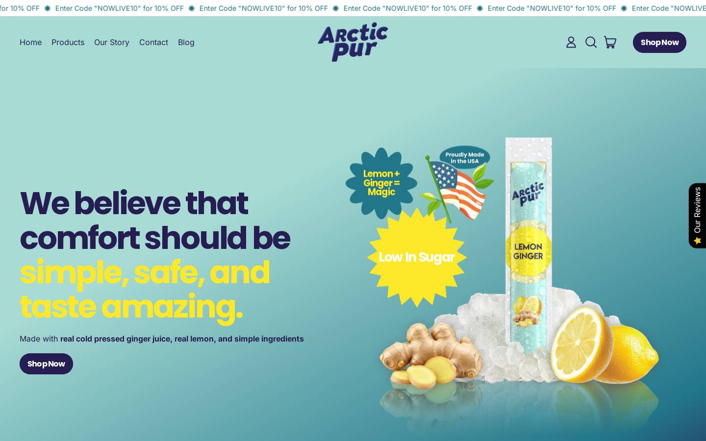 arcticpur.com homepage screenshot