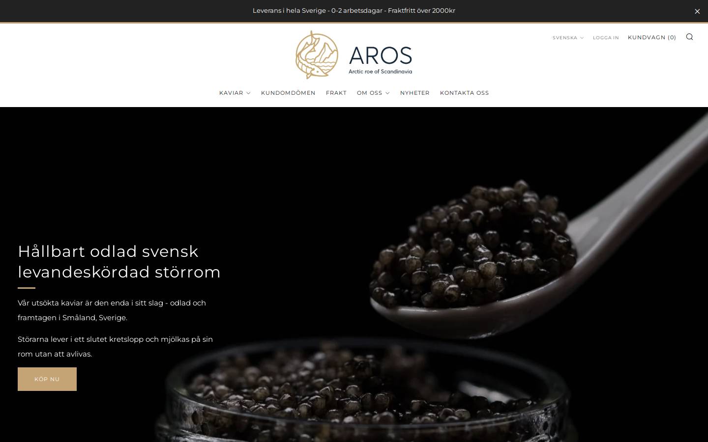 arcticroe.se homepage screenshot
