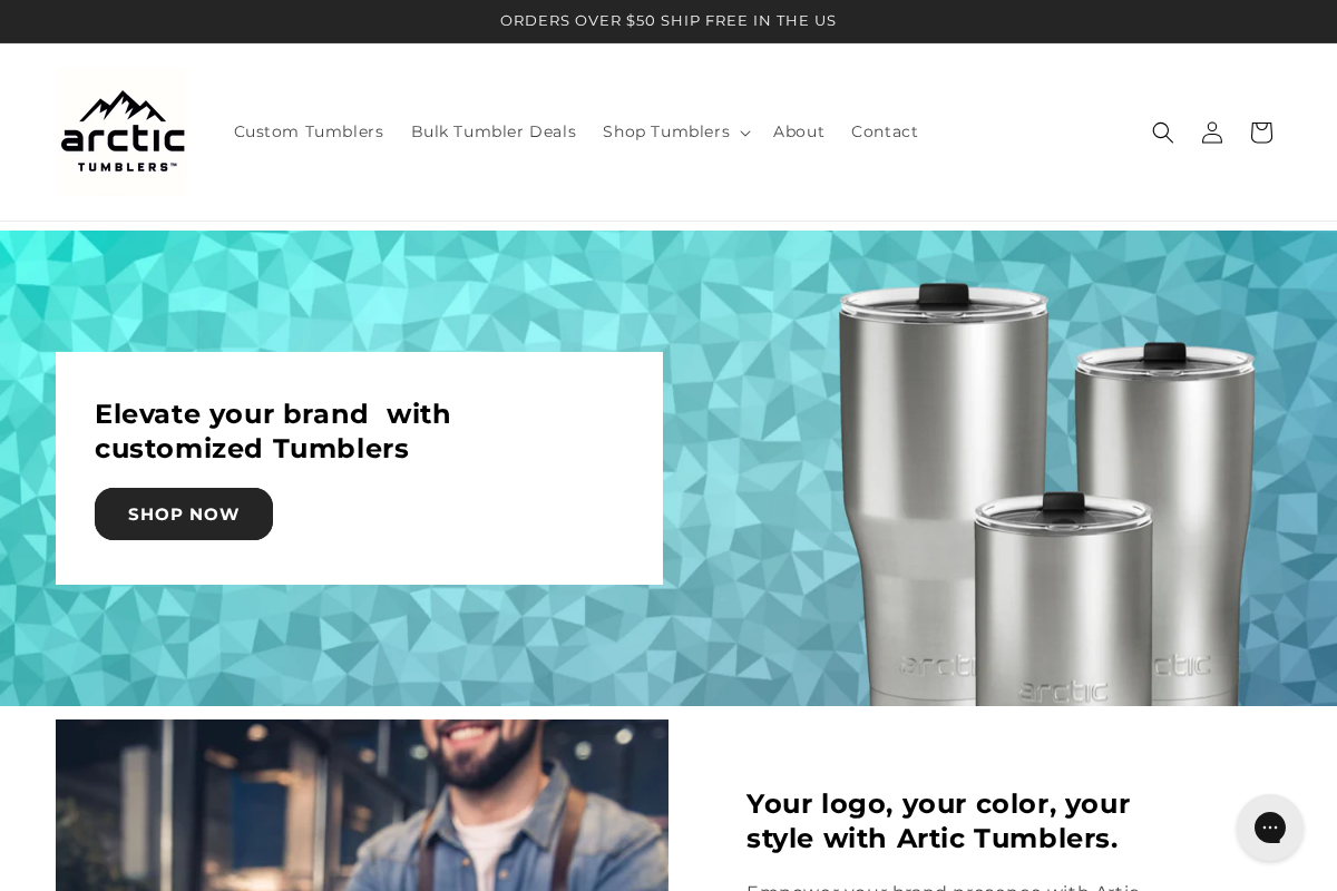 arctictumblers.com homepage screenshot