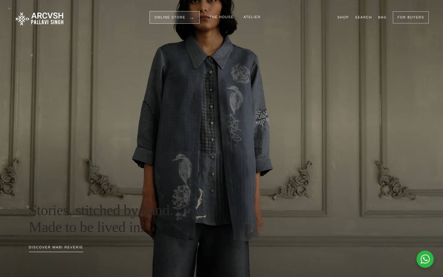 arcvshbypallavisingh.com homepage screenshot
