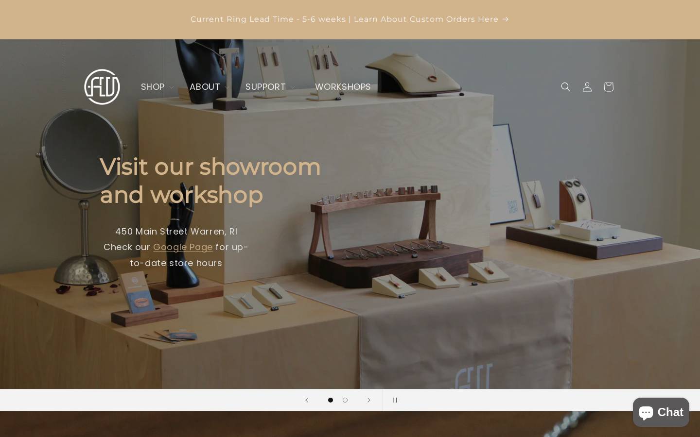 arcwoodjewelry.com homepage screenshot