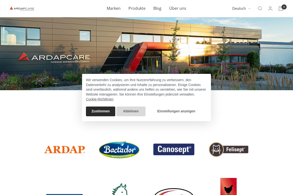 ardapcare.com homepage screenshot