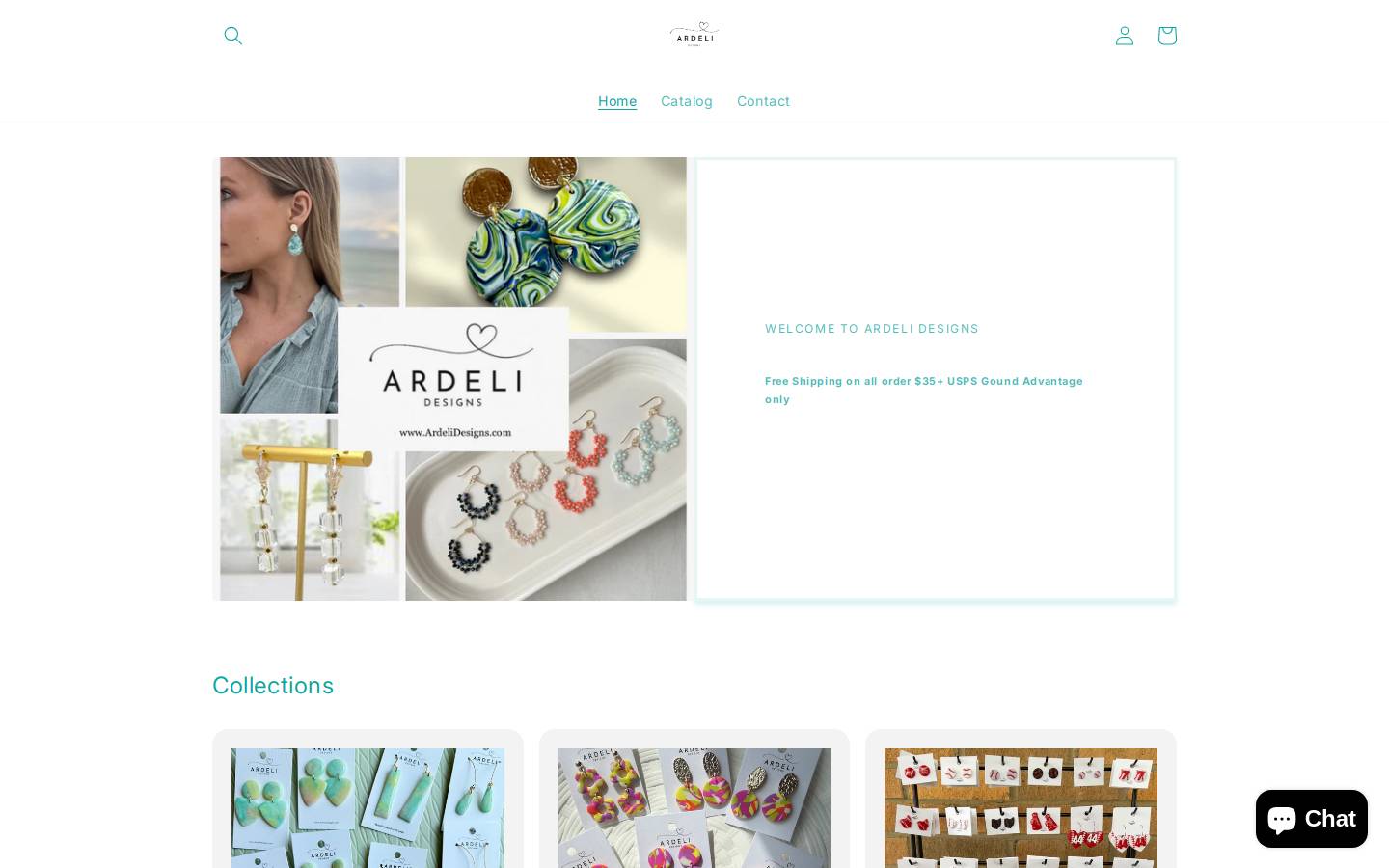 ardelidesigns.com homepage screenshot