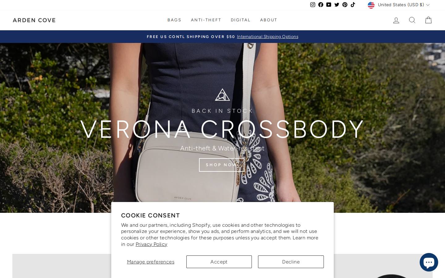 Arden Cove homepage screenshot
