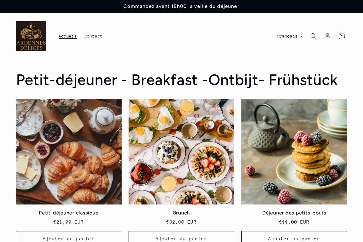 ardennesdelices.be homepage screenshot