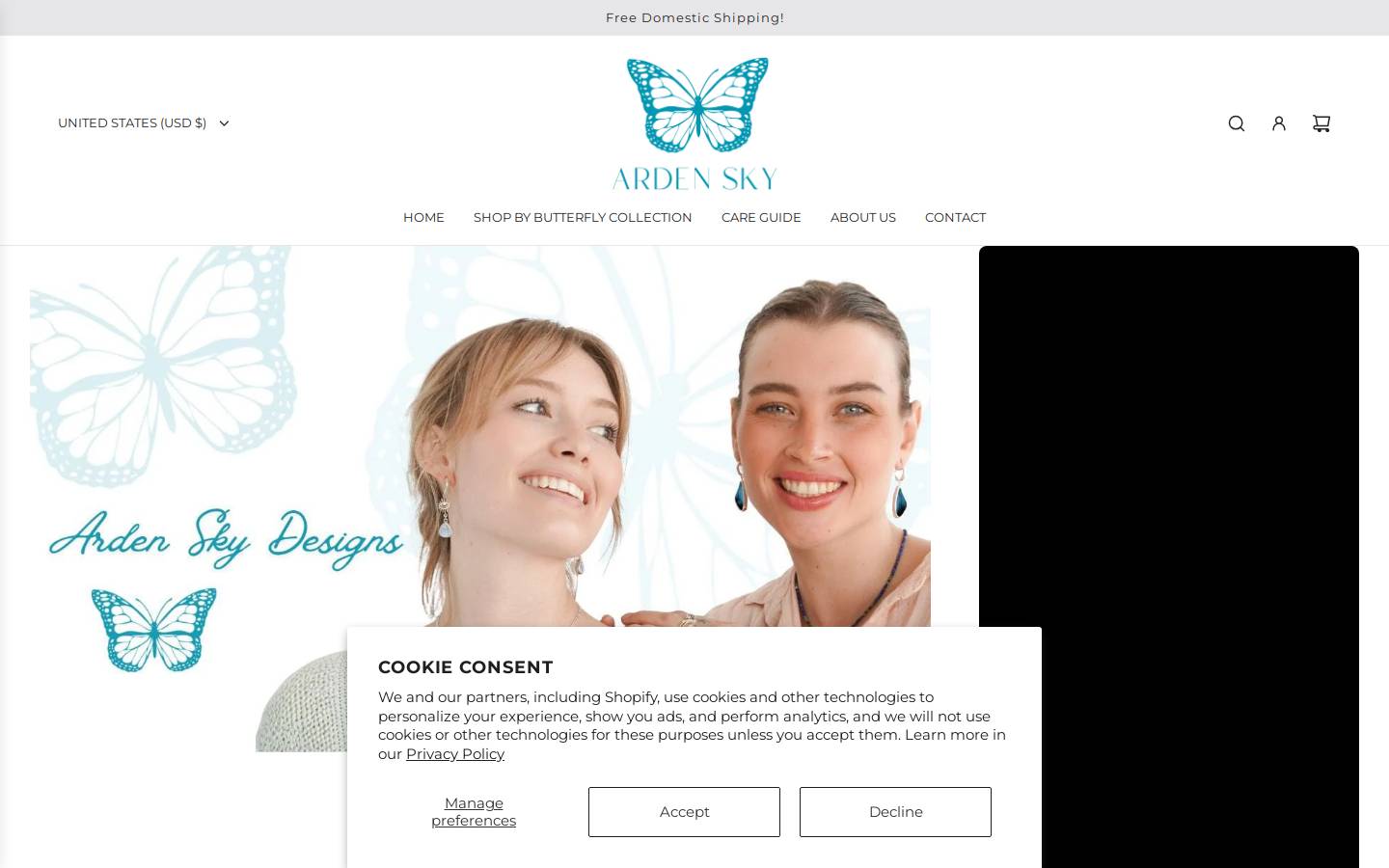 ardenskydesigns.com homepage screenshot