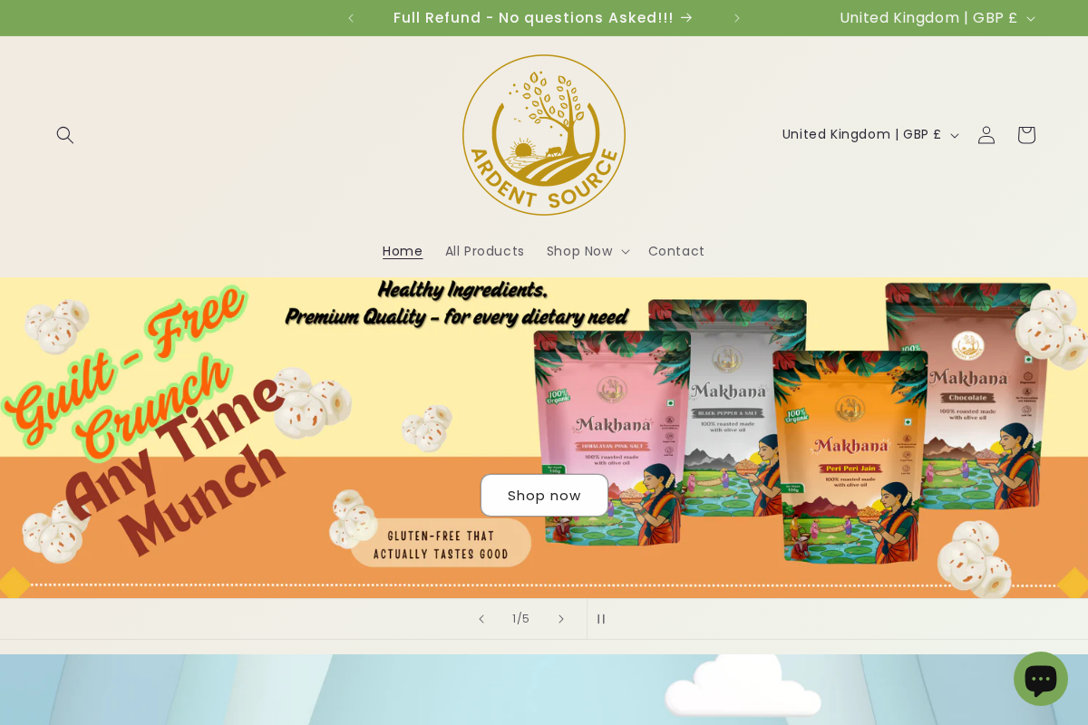 Ardent Source homepage screenshot