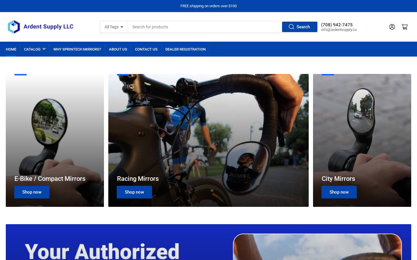 ardentsupply.co homepage screenshot