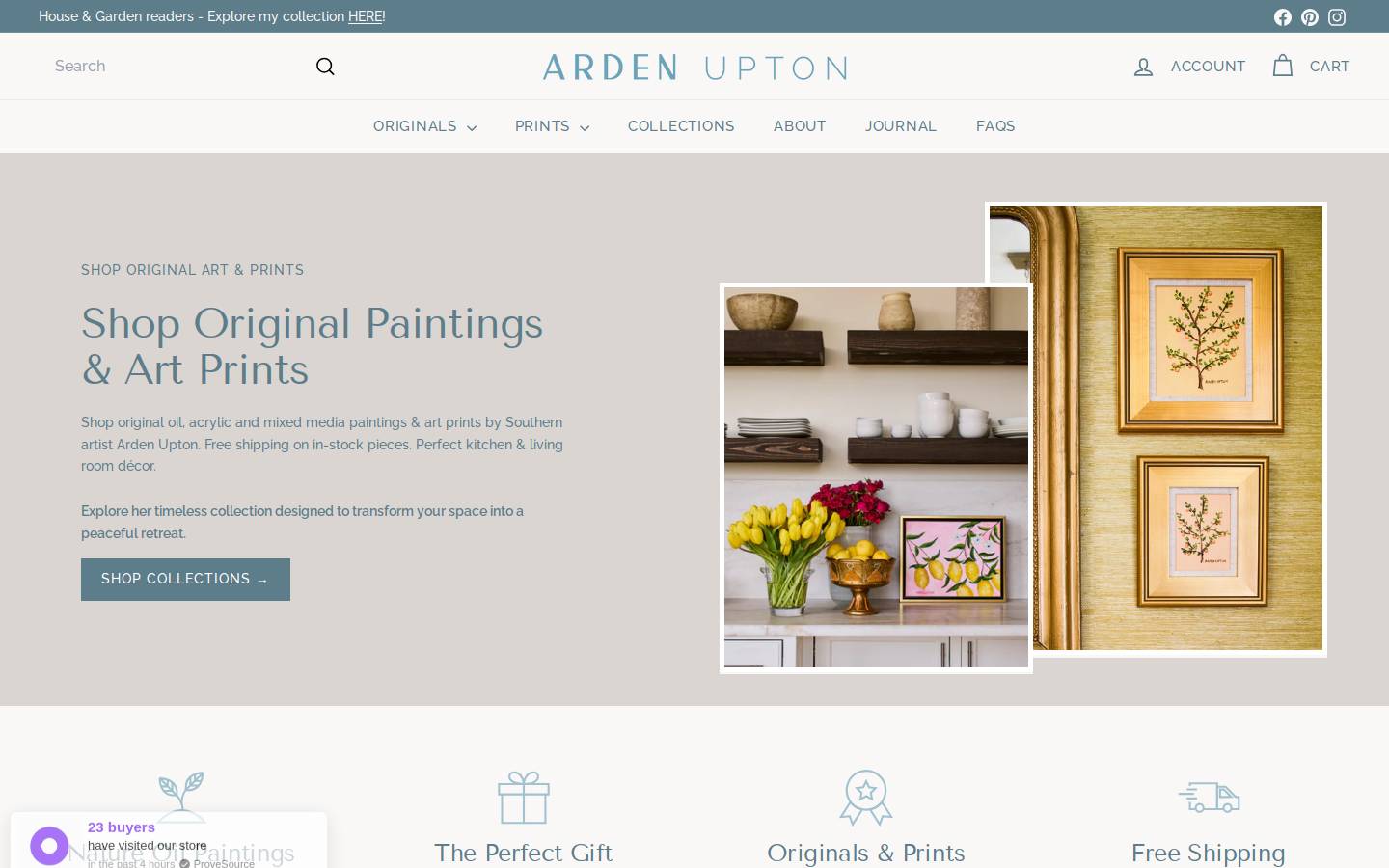 ardenupton.com homepage screenshot