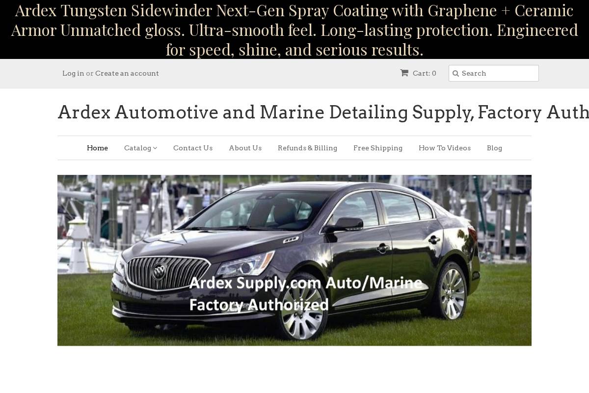 ardexautomotiveandmarine.com homepage screenshot