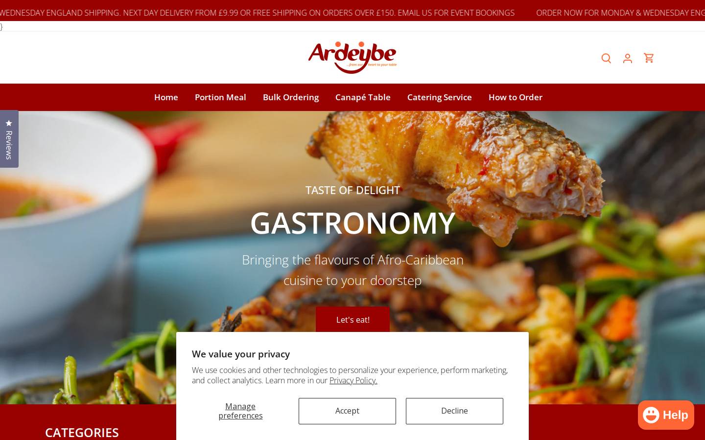 ardeybe.com homepage screenshot