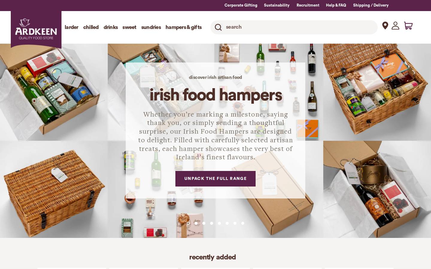 Ardkeen Quality Food Store homepage screenshot