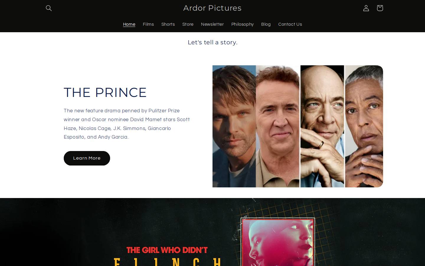 ardorpictures.com homepage screenshot