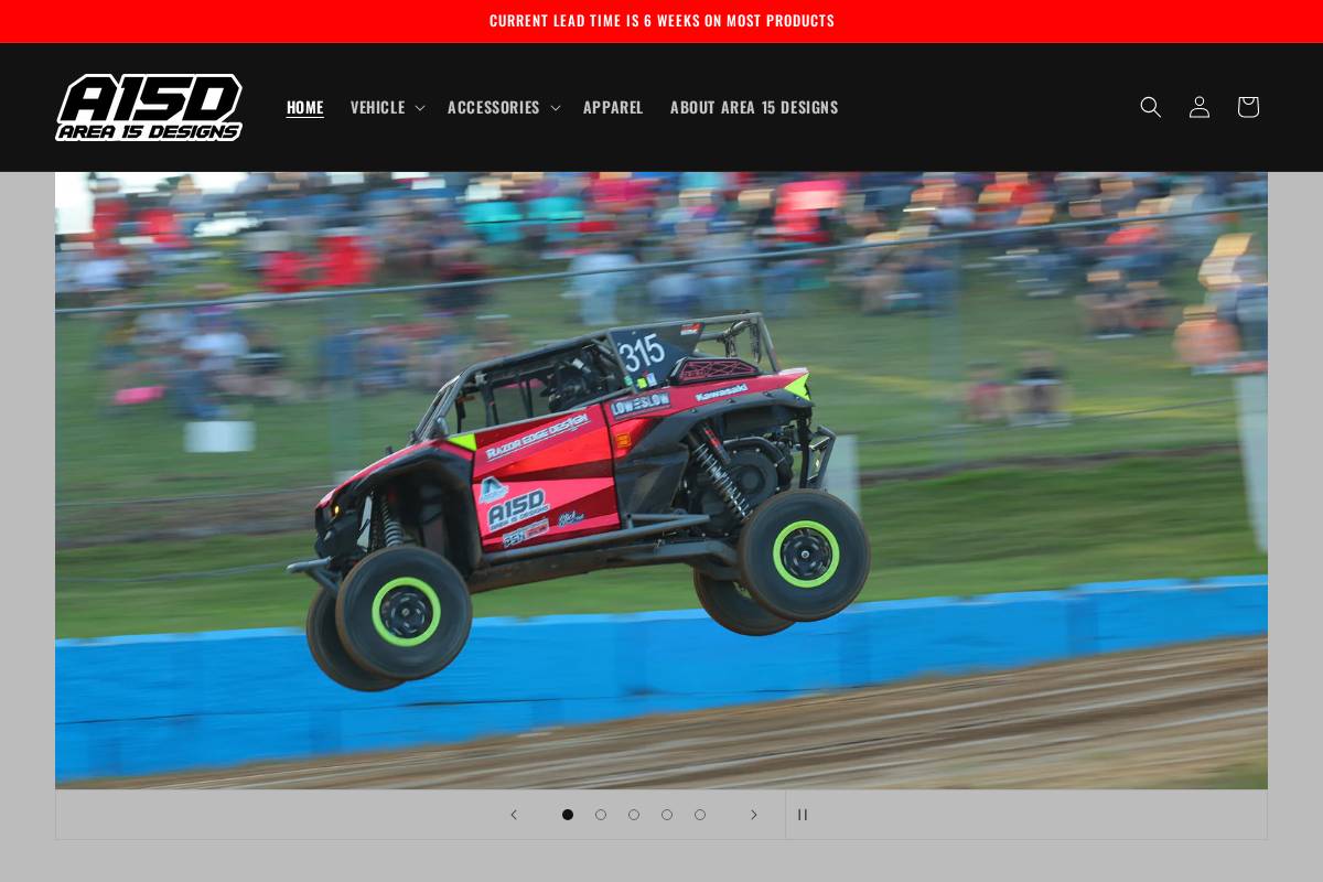 area15designs.com homepage screenshot