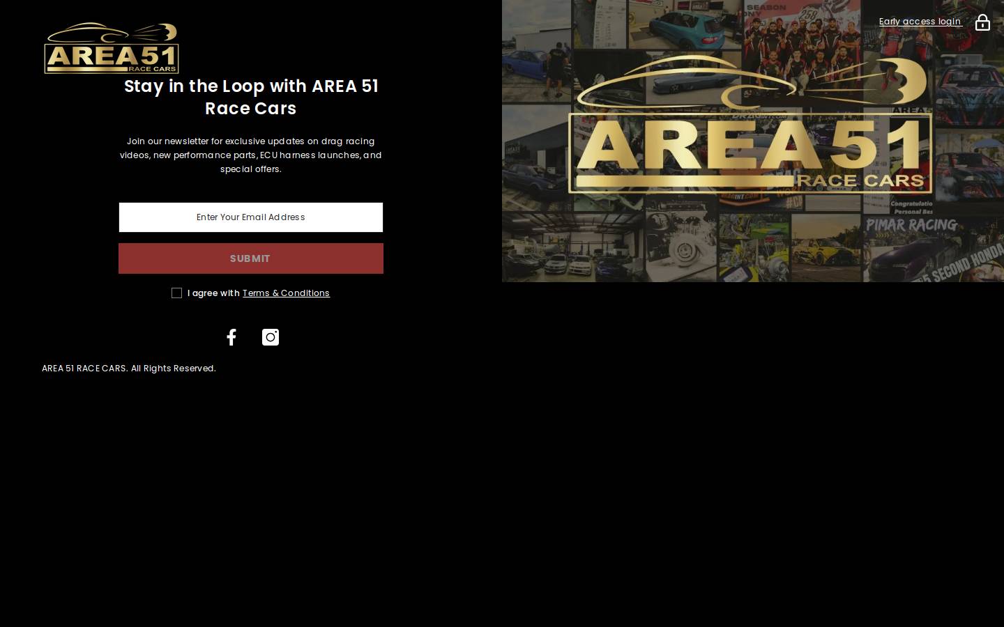 area51racecars.com homepage screenshot