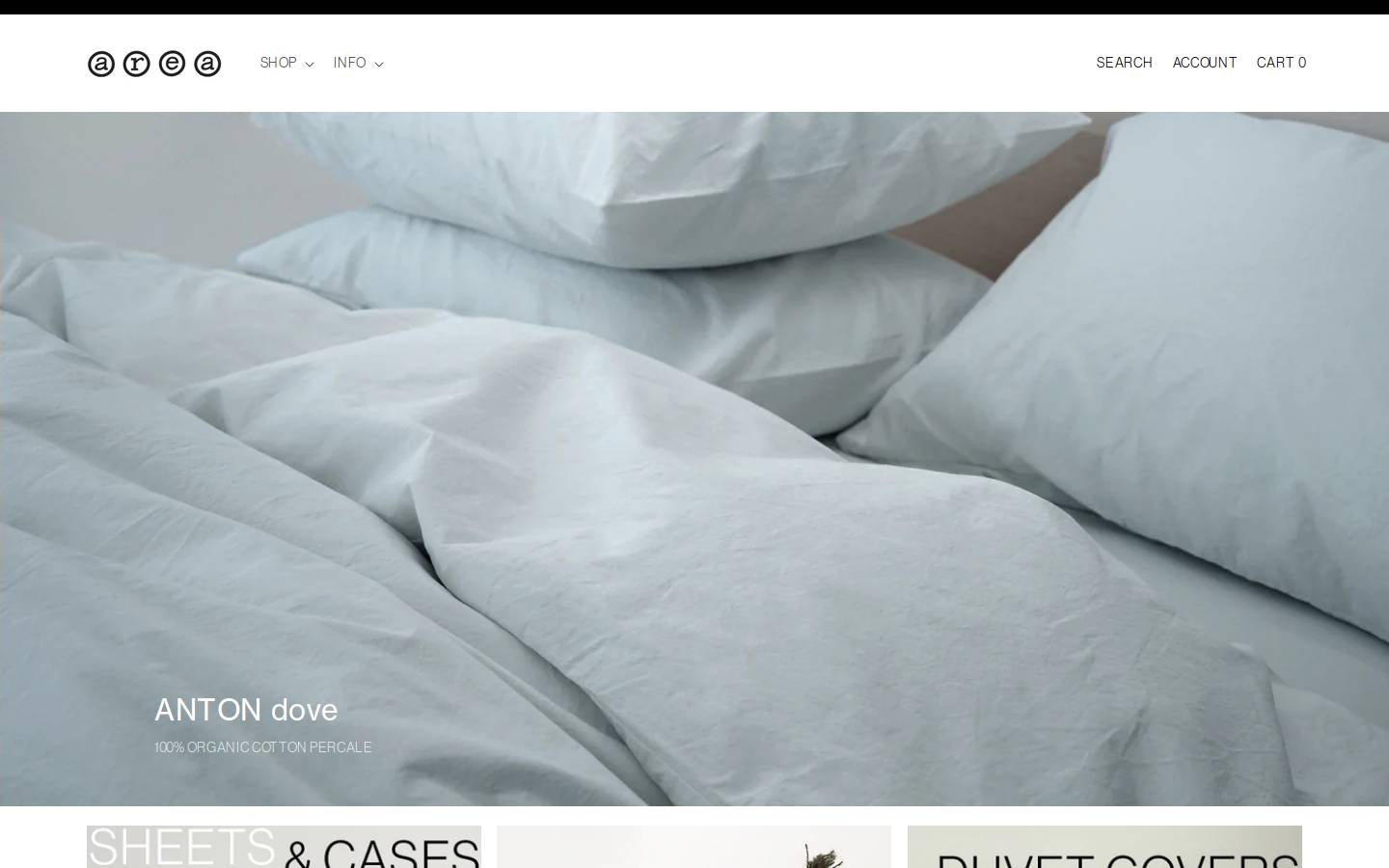 Area homepage screenshot