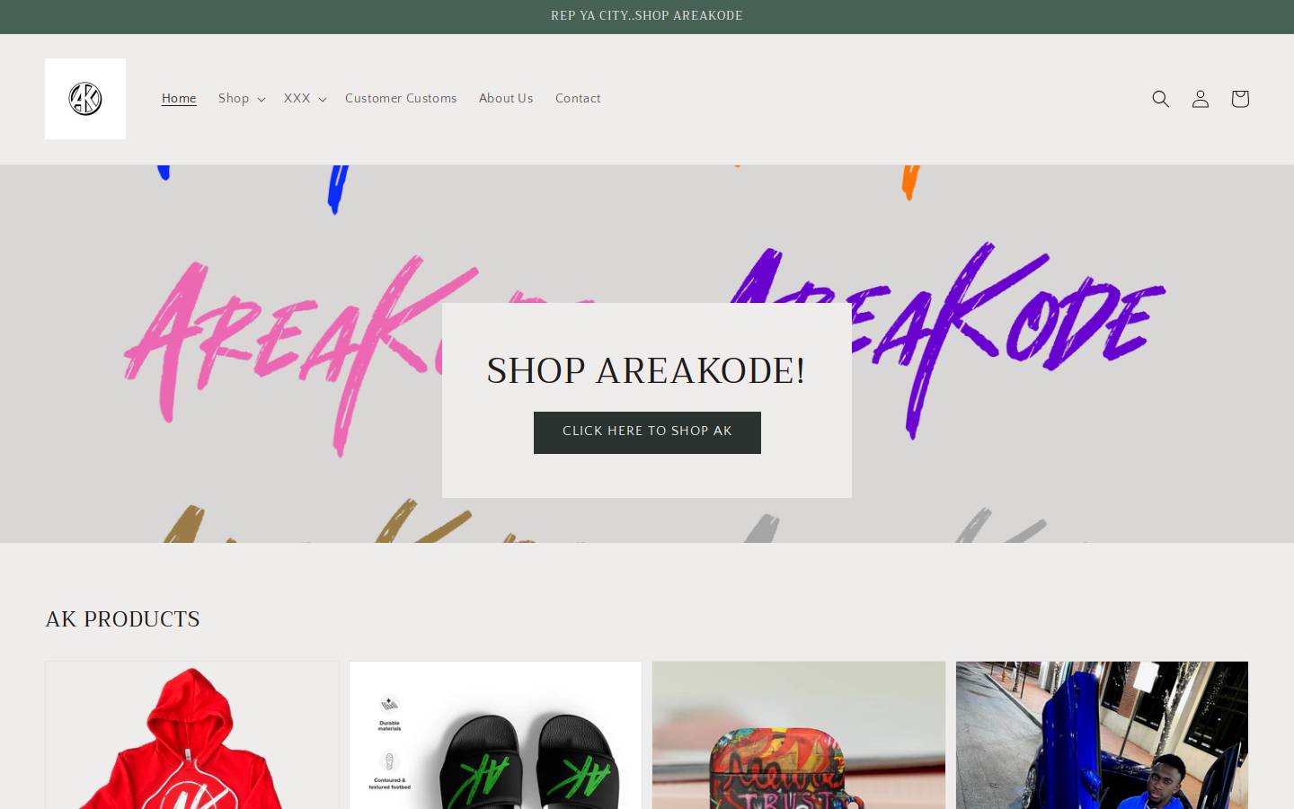 areakode.shop homepage screenshot